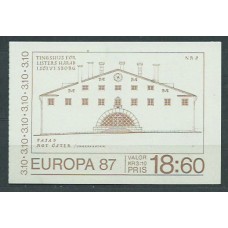 Tema Europa 1987 Suecia Yvert 1411 Carnet ** Mnh