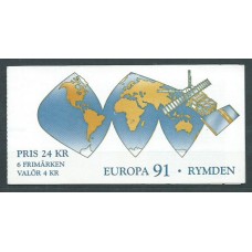 Tema Europa 1991 Suecia Yvert 1653 Carnet ** Mnh