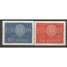 Tema Europa 1960 Suecia Yvert 454/5 (*) Mng