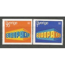 Tema Europa 1969 Suecia Yvert 615/6 ** Mnh