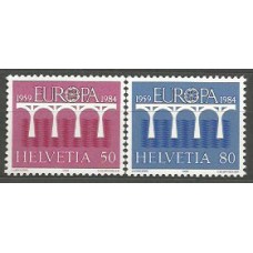 Tema Europa 1984 Suiza Yvert 1199/200 ** Mnh