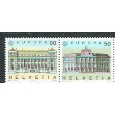 Tema Europa 1990 Suiza Yvert 1347/8 ** Mnh