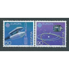 Tema Europa 1991 Suiza Yvert 1372/3 ** Mnh