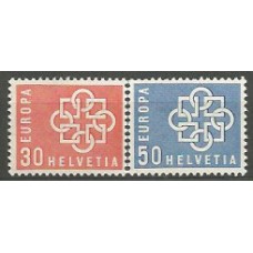 Tema Europa 1959 Suiza Yvert 630/1 ** Mnh
