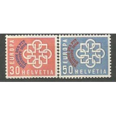 Tema Europa 1959 Suiza Yvert 632/3 (*) Mng