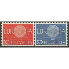Tema Europa 1960 Suiza Yvert 666/7 ** Mnh