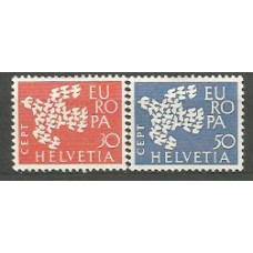 Tema Europa 1961 Suiza Yvert 682/3 ** Mnh