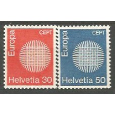 Tema Europa 1970 Suiza Yvert 855/6 ** Mnh