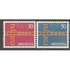 Tema Europa 1971 Suiza Yvert 882/3 ** Mnh