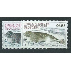 Tierras Australes - Correo Yvert 107/8 ** Mnh Fauna. Focas