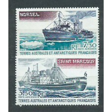Tierras Australes - Aereo Yvert 63/4 ** Mnh Barcos