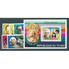 Tchad - Correo Yvert 322/3+A183/5+H.19 ** Mnh  Premios Nobel