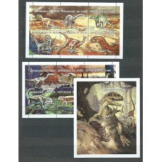 Tchad - Correo Yvert 983/94+H.82 ** Mnh  Fauna prehistórica