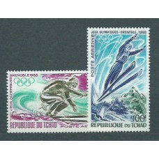 Tchad - Aereo Yvert 44/5 ** Mnh  Olimpiadas de Grenoble