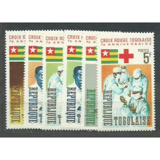 Togo - Correo Yvert 485/9+A 53 ** Mnh  Cruz roja