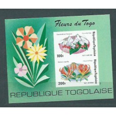 Togo - Hojas Yvert 85 Dtº y sin dentar ** Mnh  Flores