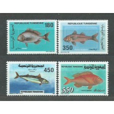 Tunez - Correo Yvert 1163/6 ** Mnh  Fauna peces