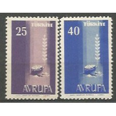Tema Europa 1958 Turquia Yvert 1412/3 ** Mnh
