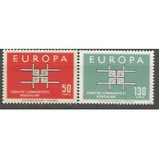 Tema Europa 1963 Turquia Yvert 1672/3 ** Mnh