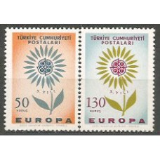 Tema Europa 1964 Turquia Yvert 1697/8 ** Mnh