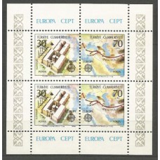 Tema Europa 1982 Turquia Yvert Hoja 23 ** Mnh