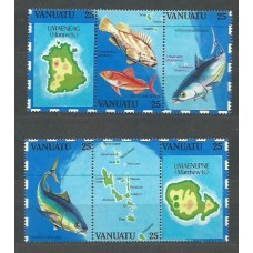 Vanuatu - Hojas Yvert SH.4 ** Mnh  Fauna peces