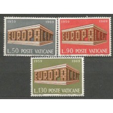 Tema Europa 1969 Vaticano Yvert 488/90 ** Mnh