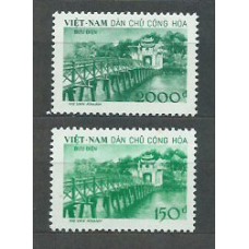Vietnam del Norte - Correo Yvert 156/7 ** Mnh  Puentes