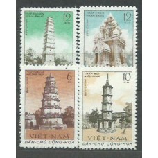 Vietnam del Norte - Correo Yvert 238/41 ** Mnh  Torres antiguas