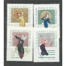 Vietnam del Norte - Correo Yvert 258/61 ** Mnh  Danzas