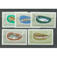 Vietnam del Norte - Correo Yvert 339/43 ** Mnh  Fauna peces