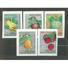 Vietnam del Norte - Correo Yvert 392/6 Sin dentar ** Mnh  Frutas