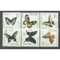 Vietnam del Norte - Correo Yvert 472/7 ** Mnh  Fauna mariposas