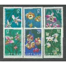 Vietnam del Norte - Correo Yvert 482/7 ** Mnh  Flores