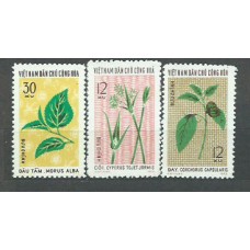 Vietnam del Norte - Correo Yvert 823/5 ** Mnh   Flores