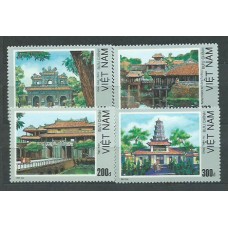 Vietnam Rep. Socialista - Correo 1990 Yvert 1027/30 ** Mnh  Arquitectura
