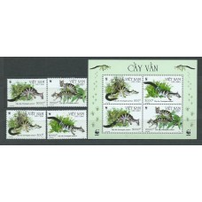 Vietnam Rep. Socialista - Correo 2005 Yvert 2168/71+H.124 ** Mnh  Fauna