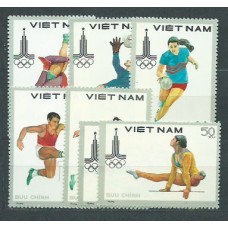 Vietnam Rep. Socialista - Correo 1980 Yvert 229/36 ** Mnh  Olimpiadas de Moscu
