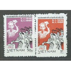 Vietnam Rep. Socialista - Correo 1986 Yvert 664/5 ** Mnh