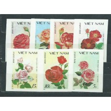 Vietnam Rep. Socialista - Correo  1987 Yvert 855/61 sin dentar ** Mnh  Flores