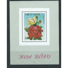 Vietnam Rep. Socialista - Hojas 1987 Yvert 39 ** Mnh  Flores