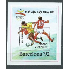 Vietnam Rep. Socialista - Hojas 1991 Yvert 62 ** Mnh  Deportes fútbol