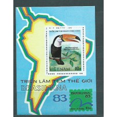 Vietnam Rep. Socialista - Hojas 1983 Yvert 8 ** Mnh  Fauna aves