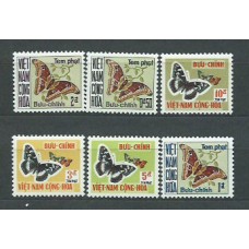 Vietnam del Sur - Tasa Yvert 15/20 ** Mnh  Fauna mariposas