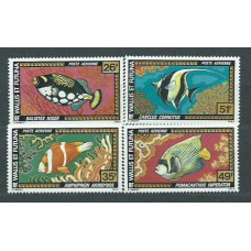 Wallis y Futuna - Aereo Yvert 76/9 ** Mnh Fauna. Peces