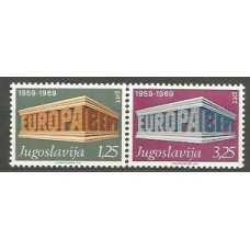 Tema Europa 1969 Yugoslavia Yvert 1252/3 ** Mnh