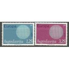 Tema Europa 1970 Yugoslavia Yvert 1269/70 ** Mnh