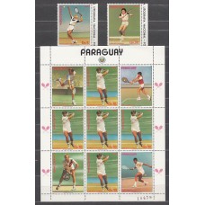 Paraguay - Aereo Yvert 1013/5 ** Mnh Deportes. Tenis