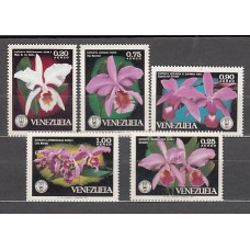 Venezuela - Aereo Yvert 1016/20 ** Mnh Flores. Orquideas