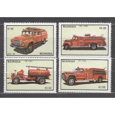 Nicaragua - Aereo Yvert 1042/5 ** Mnh Coches de bomberos